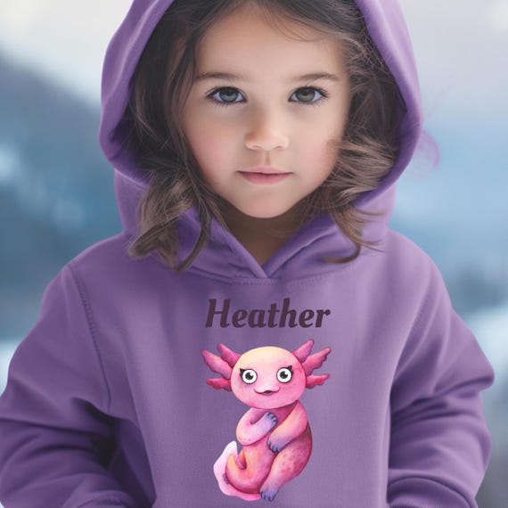 Axolotl Custom Kids Hoodie - Personalized Ocean Animal Shirt For Under The Sea Kids! Perfect Gift for Birthdays, Holidays, Toddler Fashion!