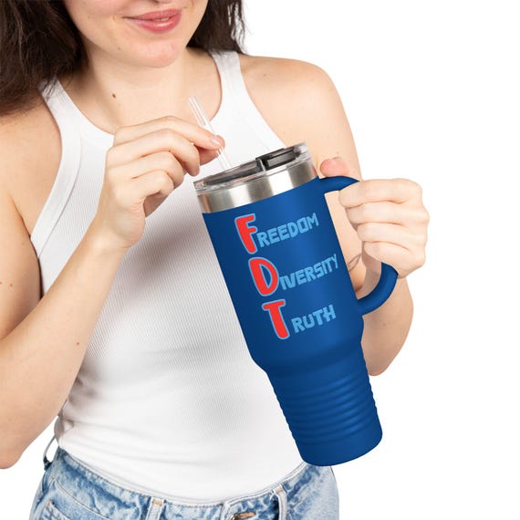 FDT Protest Phrase 40oz Insulated Travel Mug | Large Tumbler