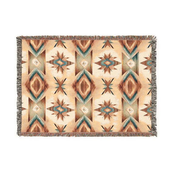 Bohemian Southwestern Woven Blanket - Southwest Style Throw, Living Room Blanket, Perfect Gift for Housewarming, Chill Vibes