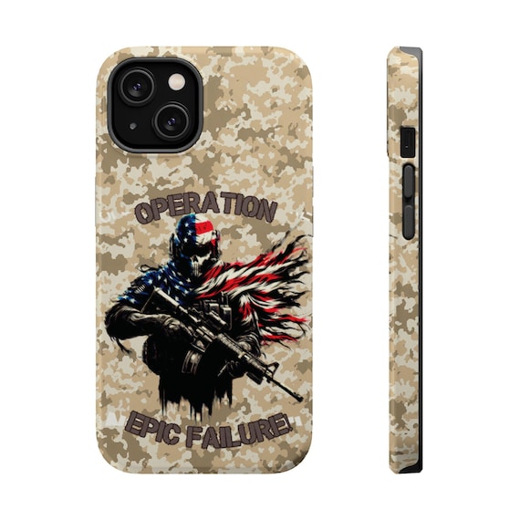 Operation Epic Failure Magnetic Impact-Resistant Phone Case | No New Wars Soldier Camouflage Cell Cover
