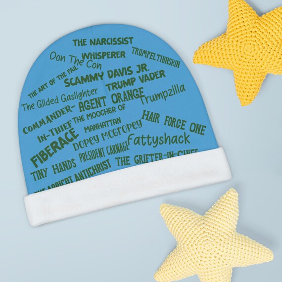 Anti Trump Protest Baby Beanie, Funny Infant Political Hat