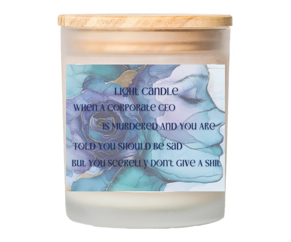 Funny Resistance Candle | Frosted Glass, 11oz, Perfect for Self-Care, Eat The Rich Class Warfare Frosted Candle, Great As Gift Or Gag