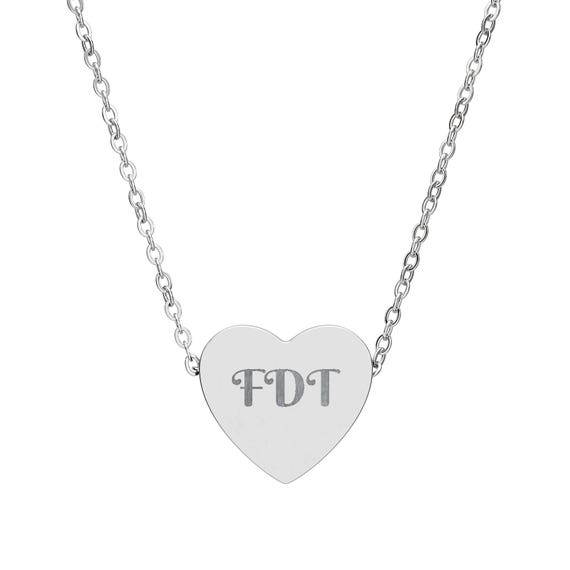 Political Protest Jewelry: Stainless Steel Heart Pendant Necklace! FDT Heart Pendant, Political Jewelry, Statement Necklace, Protest Pendant