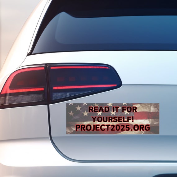 Anti Trump Project 2025 Car Magnet-Refrigerator Magnet-Three Sizes And Shapes Available-November Magnet - Gift for Leftist Democrat Feminist