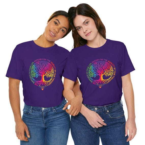 Mental Health Celtic Tree Of Life Shirt - Unisex Jersey Short Sleeve Tee - Colorful Spiritual Shirt - Botanical Shirt