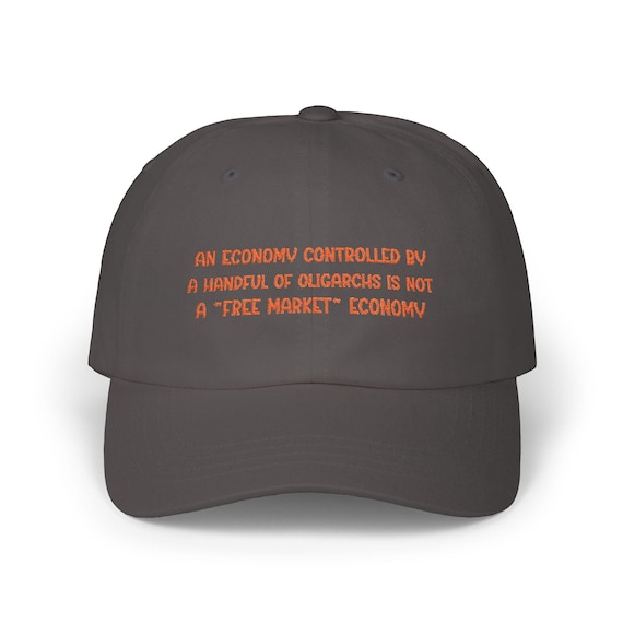 Embroidered Eat the Rich "Free Market" Hat / Progressive Political Merch