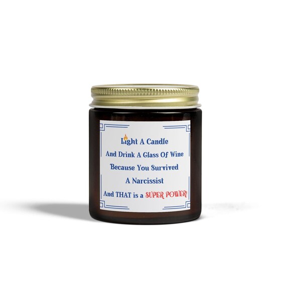 Narcissist Survivor Scented Candles, Ideal for Self-Care, Mood Lifter, Gift for Survivors, Relaxation, Mindfulness, Gift Following Breakup