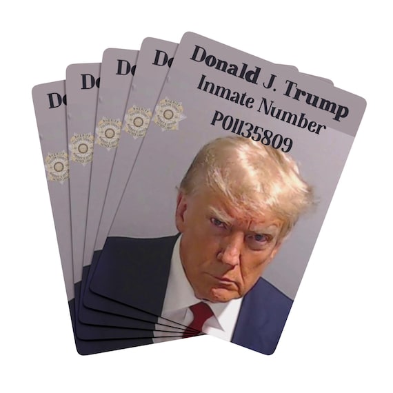 Trump Mugshot Poker Playing Cards | Funny Anti-Trump FDT Deck