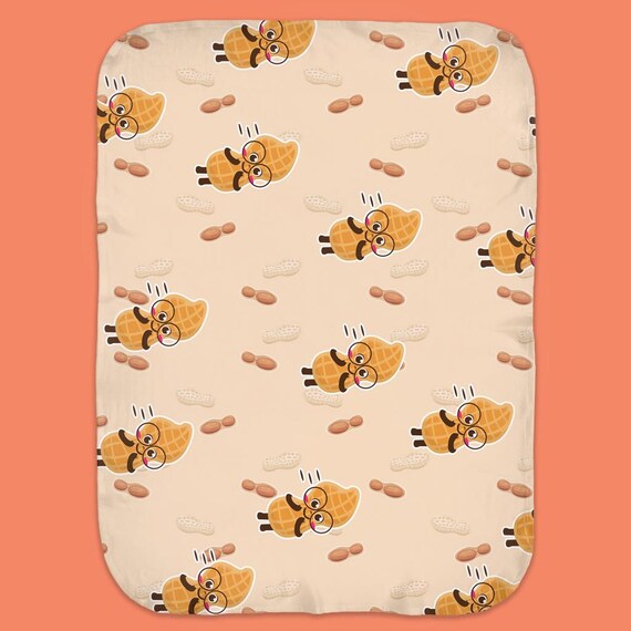 Cute Lil' Peanut Swaddle Blankets In Two Sizes - Great Baby Shower Or Bringing Home Gift For Newborn! Peanut Whimsy For Your Little Peanut!