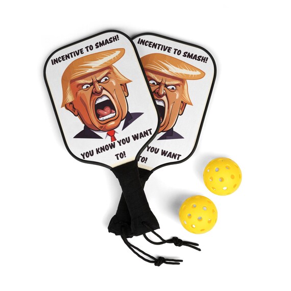 Anti Trump Pickleball Paddles-Pickleball Gifts For Leftists - Practice Your Overhead Smash And Release Some Tension At The Same Time!