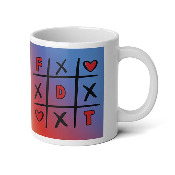 FDT Tic Tac Toe Jumbo Mug | Anti Trump 20oz Coffee Cup
