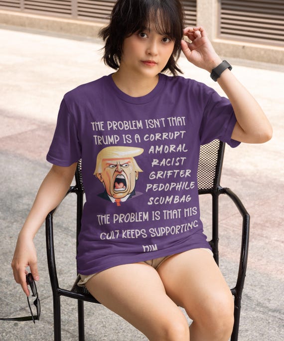 Anti-Trump Cartoon Face T-Shirt | Political Protest Top