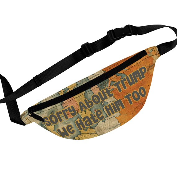 Anti Trump Palm Leaves Fanny Pack | Tropical Print Waist Bag