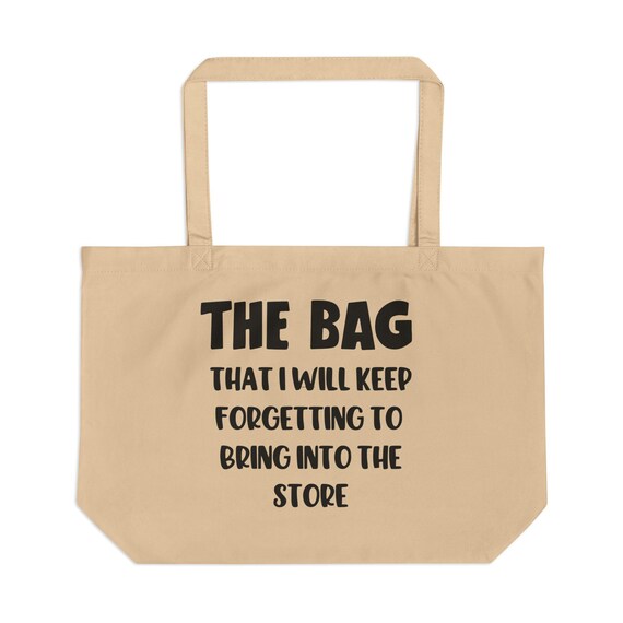 Funny Eco-Friendly Organic Grocery Tote Bag | Personalized #NoPlastic Tote