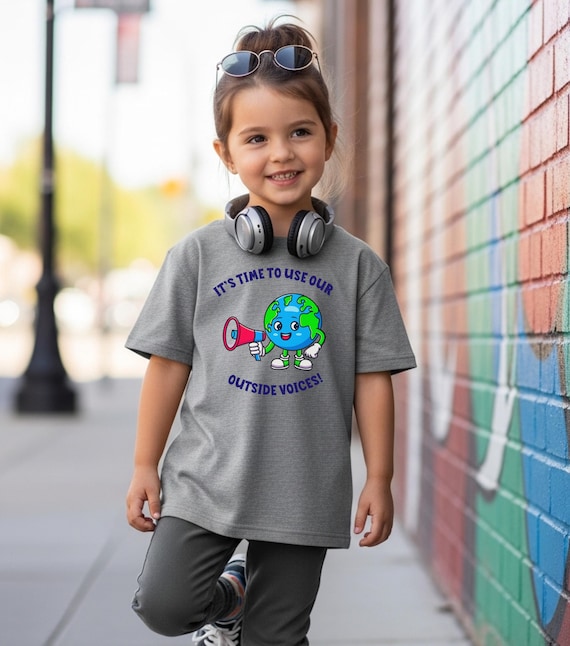 Use Your Outside Voice Megaphone Toddler Tee | Environmental Activism Kids Shirt