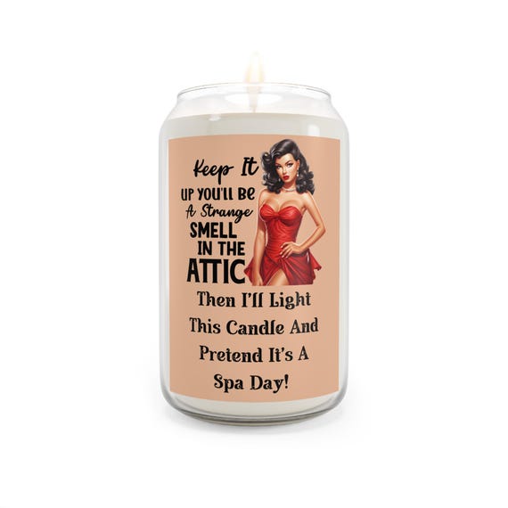 Funny Sassy Bitch Scented Candle, Relaxation Gift, Vintage Pinup Girl Candle, Bestie Candle Gift, Aromatherapy Self-Care Essentials