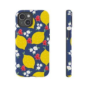 Hello Summer Lemon Aesthetic Phone Case - Cases Available For iPhones, Samsung Galaxy, and Google Pixel - Colorful Citrus Floral Vibe