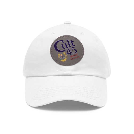 Dad Hat Anti Trump Cult Leader With Leather Patch (Round) - Political Gift For Lefty Independent Democrat - Vote November 5th