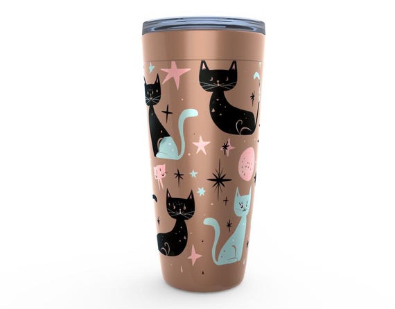 Whimsical Cat-Themed Tumblers For Conquering Your Day