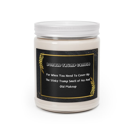 Smells Like Candle Lock Him Up Anti Trump Funny Scented Candle, 9oz Soy Candle Available In Three Scents Trump Indictments Lefty Gift