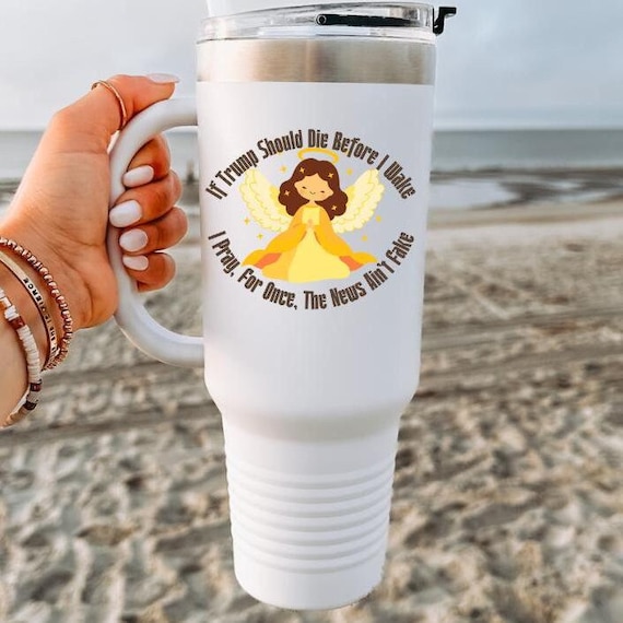 Anti Trump Insulated Travel Mug, Not My President Ideal for Road Trips, Gift for Her, Funny Gift, Resistance Tumbler, F The Patriarchy