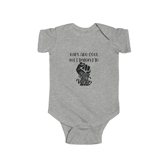 Empower Your Little Rebel with the Stay Woke Infant Bodysuit | Funny Baby Clothes, Newborn Gift, Funny Baby Shower, Unique Baby Onesie