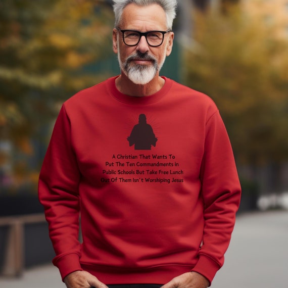 Anti Religion Jesus Sweatshirt - Anti Trump Unisex Heavy Blend™ Crewneck- Sarcastic Atheist Shirt - Unisex Activist Sweatshirt
