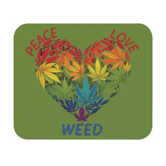 Vibrant Weed Mouse Pad to Brighten Your Desk - Aesthetic Office Accessory, Perfect Gift for Stoners, Colorful Cannabis Mouse Pad