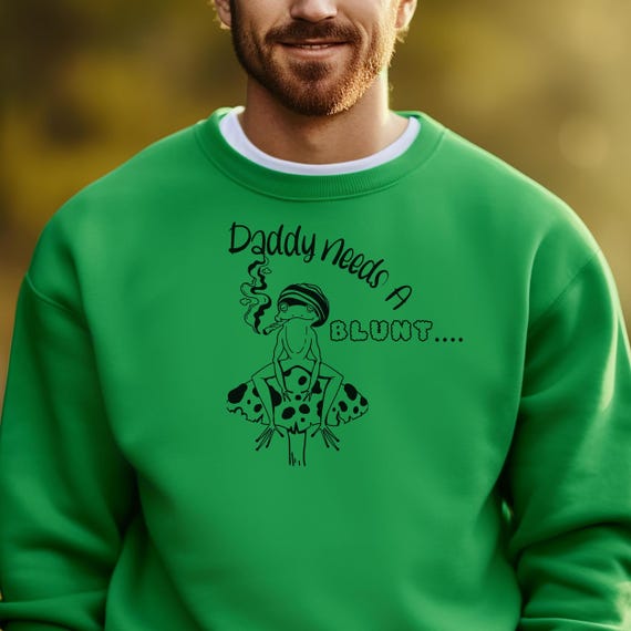 Daddy Needs A Blunt Unisex Heavy Blend™ Crewneck Sweatshirt, Funny Gift, Casual Wear, Cozy Style, 420 Humor, Unique Design