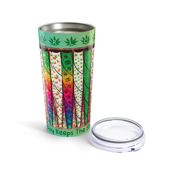 Vibrant 20oz Custom Tumbler for the Eco-Conscious Stoner- Gift Idea for Nature Enthusiasts, Gift for Nature Lover, Cute Travel Cup