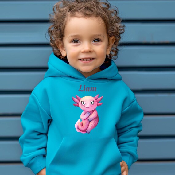 Axolotl Kids Hoodie: Personalized Ocean Animal Pullover