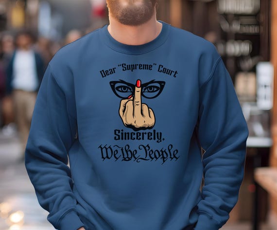 We The People Anti Trump Sweatshirt - To SCOTUS From America Shirt - Front & Back - Gildan Unisex Heavy Blend™ Crewneck Sweatshirt