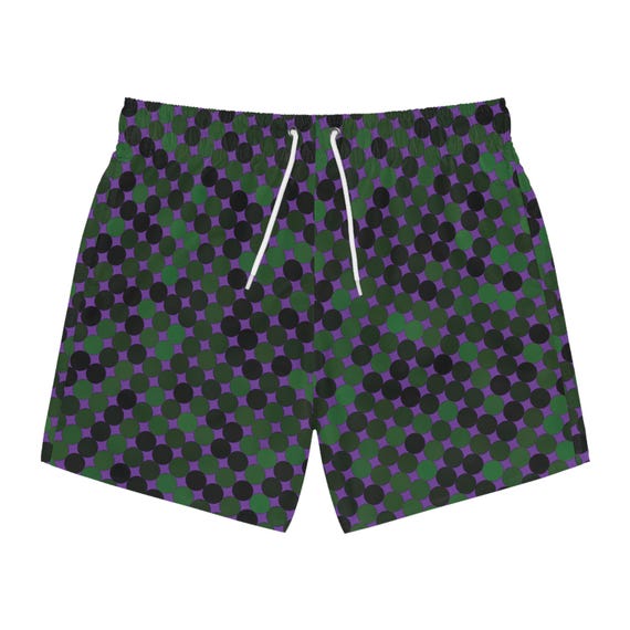 Colorful Polka Dot Swim Trunks, Fun Beachwear for Summer, Vacation Essential, Perfect for Pool Parties, Gifts for Dads