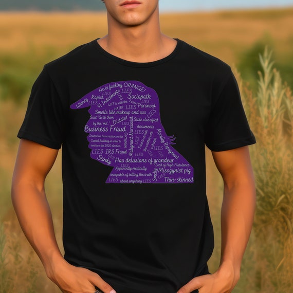 Anti Trump Funny Trump Shirt - Political Humor Donald Trump Silhouette - Bella Canvas 3001 Cotton Tee
