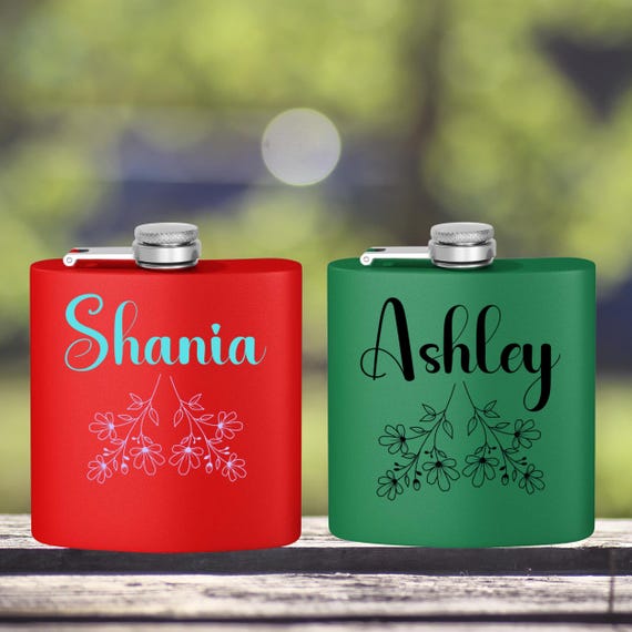 Personalized Flask | Maid Of Honor/Bridesmaid Gift | 21st Birthday, Bridal Shower, Bachelorette Party, Outdoorsy Gift | Custom Eco-Friendly