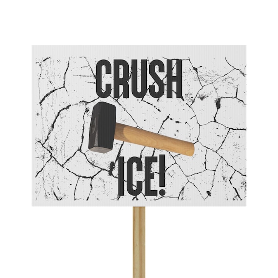 Abolish ICE Protest Sign Handheld Rally Sign | Crush ICE