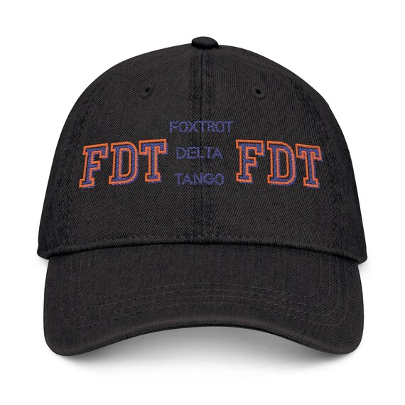 Trending FDT Foxtrot Delta Tango Denim Baseball Cap - Elevate Your Street Style with This Embroidered Headwear, Perfect Protest Hat