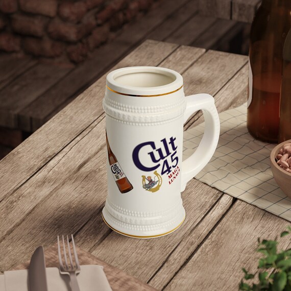 Cult 45 Anti Trump Beer Glass-Ceramic Beer Stein 22oz - Anti MAGA Cult F*** Trump Mug - Smash The Patriarchy