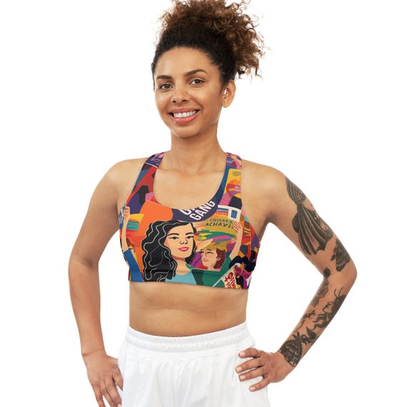 Women's Empowerment Seamless Sports Bra (AOP) - See Ad For Matching Workout Shorts - Women's Rights - Burn The Patriarchy