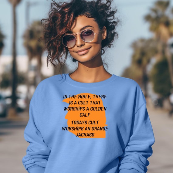 Anti MAGA Cult, Anti Donald Trump Unisex Heavy Blend Crewneck Sweatshirt, Political Sweatshirt For Lefties. Makes A Great Gift