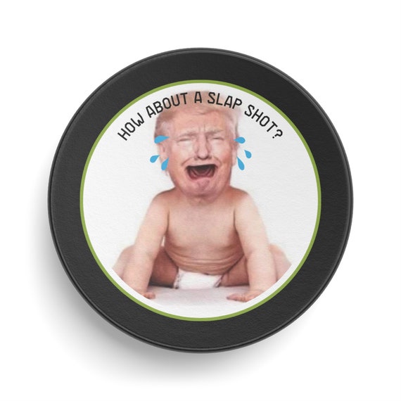 Anti Trump Hockey Puck-Hockey Gifts-Funny Chance To Practice Your Slap Shot- Great Hockey Coach Gift or For Players