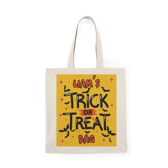 Trick or Treat in Style with a Customized Halloween Candy Bag! Personalized Goodie Bag, Reusable Tote Bag For Trick Or Treating, Reusable