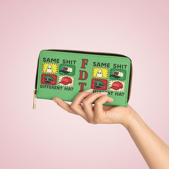 Make a Statement with this Anti MAGA Zipper Wallet - Ideal Protester Gift