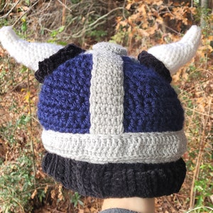 Crochet Viking Helmet Beanie