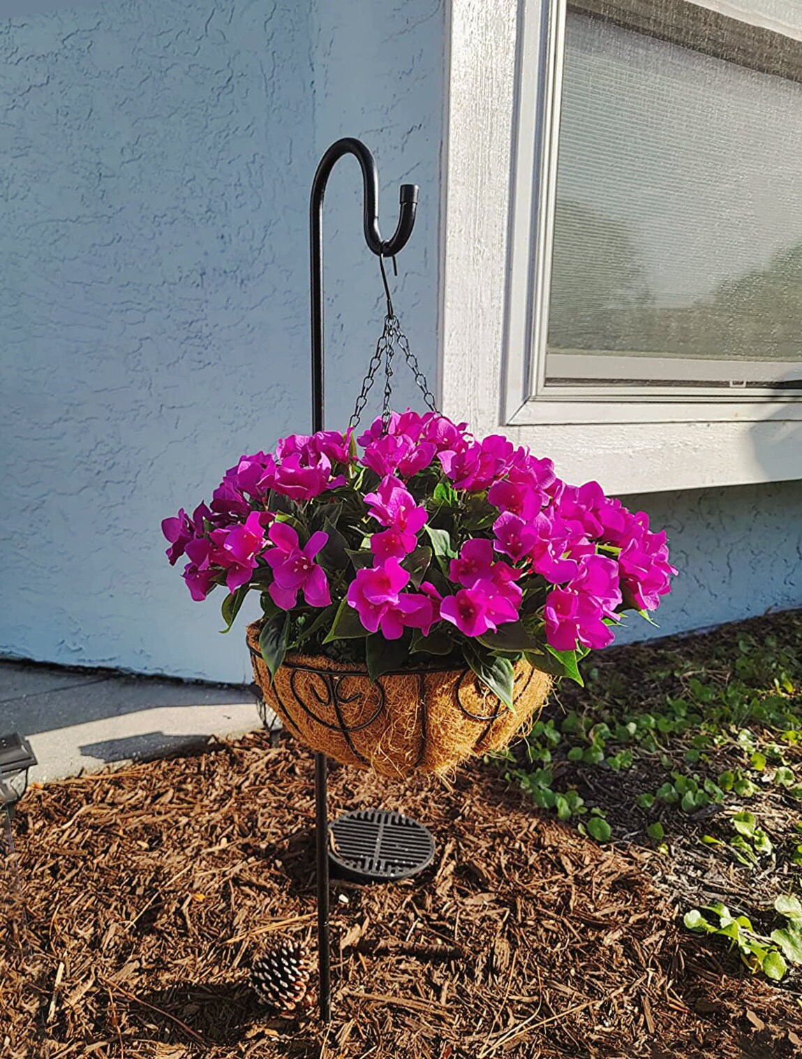 Artificial Flowers Hanging Basket Fake Silk Bougainvillea Etsy
