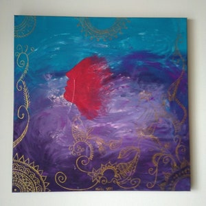 Head of a Woman - Liberation, Acrylic Painting, Spiritual, Canvas Painting, Paintings, Abstract