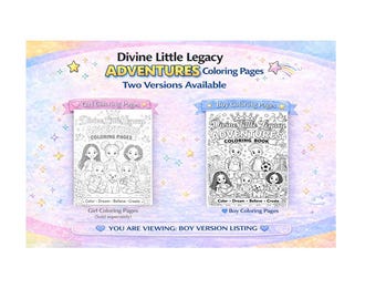 Páginas para colorear de "El niño del legado divino" / Actividad de afirmaciones positivas (Descarga digital)