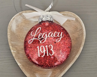 Adorno navideño mini Legacy de Delta Sigma Theta Inc.