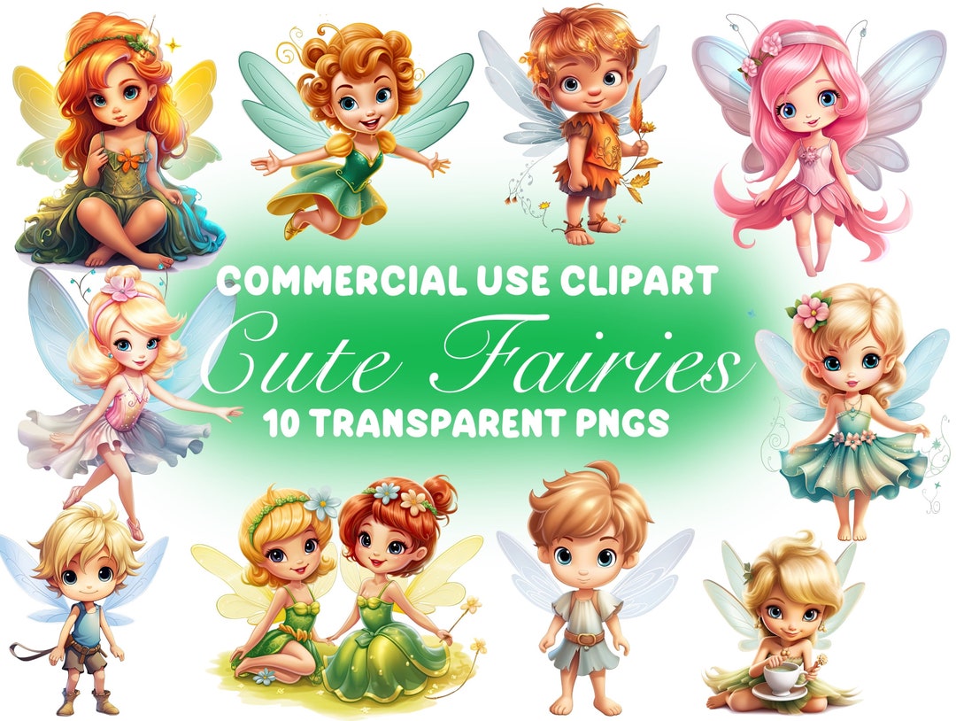 10 Forest Fairy Clipart, Magical Fairies Clipart PNG, Garden Fairies ...