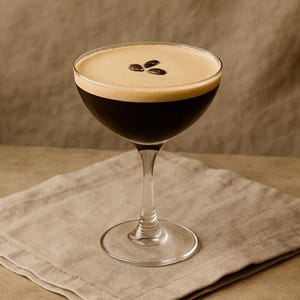 Ricetta del cocktail Espresso Martini in formato PDF / Bevanda alla vodka e caffè stampabile / Decorazione per carrello bar / Scheda ricetta scaricabile istantaneamente per gli amanti del caffè